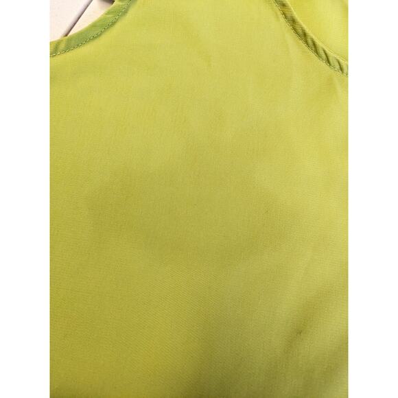 KBF Womens Size Small Top Blouse Olive Green Scoop Neck Sleeveless - Picture 3 of 13